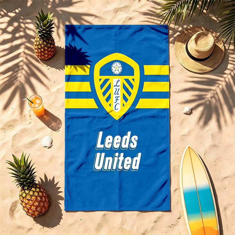 Leeds United Football Club (1) Theme Beach Towel Sand Resistant Soft And Comfortable Suitable For The Pool Camping Yoga And Diving A Travel Essential