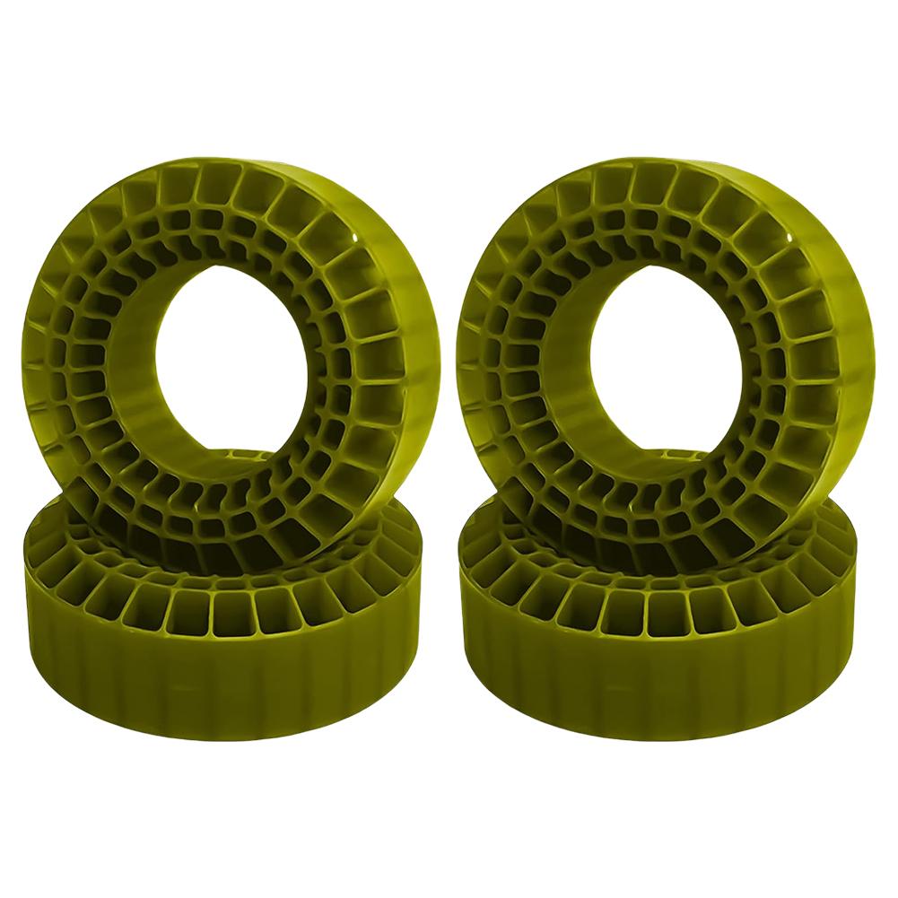 

4 шт. М який силіконовий гель Протипінний вкладиш Підходить для колісних шин 1,9 дюйма 118-122 мм Піна для 1/10 RC гусеничного автомобіля жовтий