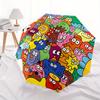 1pc Colorful Creatures Automatic Open/close Folding Umbrella, Compact Portable Travel Umbrella, Perfect Birthday/Christmas, Cute Umbrella, D