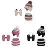 Children Knit Hat And Gloves Set With Fleece Lining For Winter Outdoor Warmth