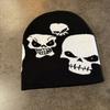 Halloween Skull Knit Beanie Men Women Winter Warm Streetwear Trendy Hat