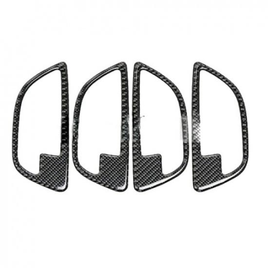 For BMW 5 Series F10 F11 2011-2016 Carbon Fiber Car Door Handle Bowl Frame Cover