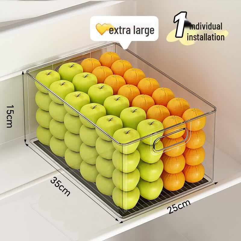 Qiwei Food-Grade Freezer-Safe Glass Refrigerator Storage Box