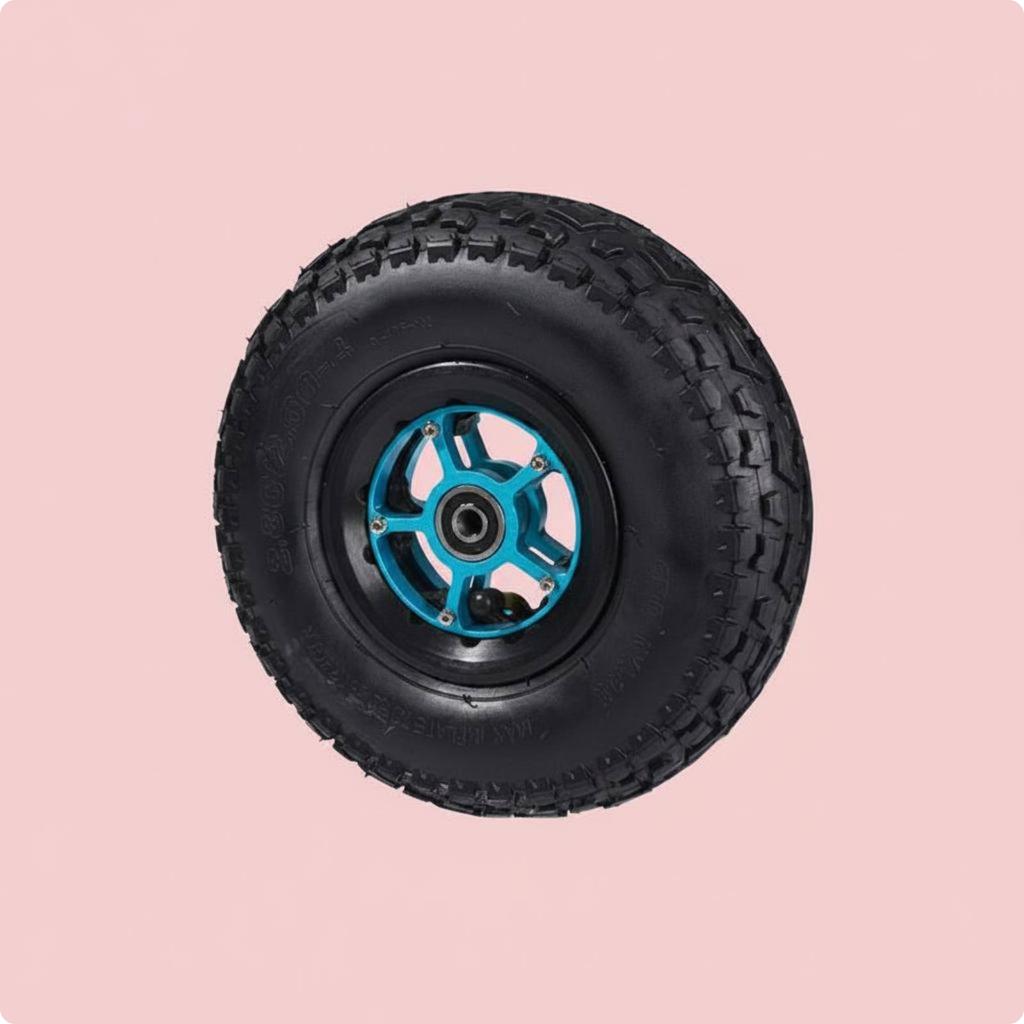 Inflatable Wheel 9-Inch Knobby Pattern Wheel Vehicle Part Heavy Duty Even Rolling