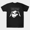 Men Black Print T-shirt Falkor Via Danzig No-Cut Transfer Paper Print Cotton Tshirt