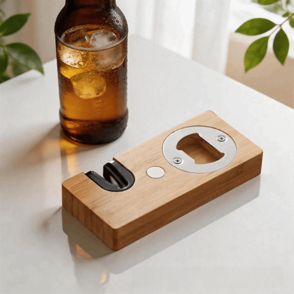 Magnetic Feature Beer Bottle Opener Rectangle 2 In 1 Bottle Tapper Jar Remover Party Gadgets