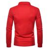 Autumn Winter Men's Polo Shirt Fashion Solid Color Polo Neck Slim Fit Casual Long Sleeve T-shirt