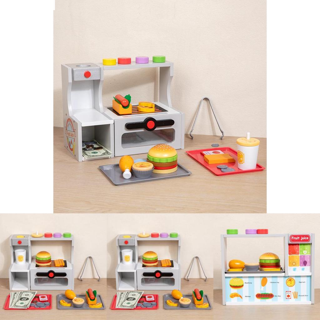 Wooden Shop Role Play Toy With Vending Machine For Creative Play And Education