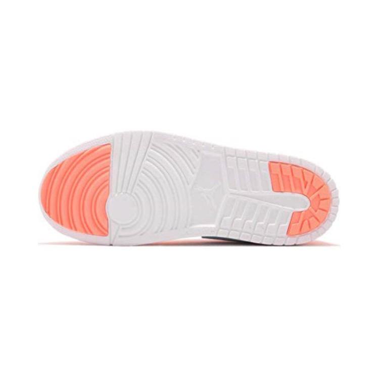 New Jordan Air Jordan 1 Mid Top Kids Lifestyle Shoes White Orange Children Aged 3 7 Years Old AT4612-814