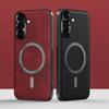 Retro Leather Magnetic Phone Cases For Samsung Galaxy S25 Ultra S22 S23FE S24 Plus Metal Camera Protection Shockproof Hard Cover