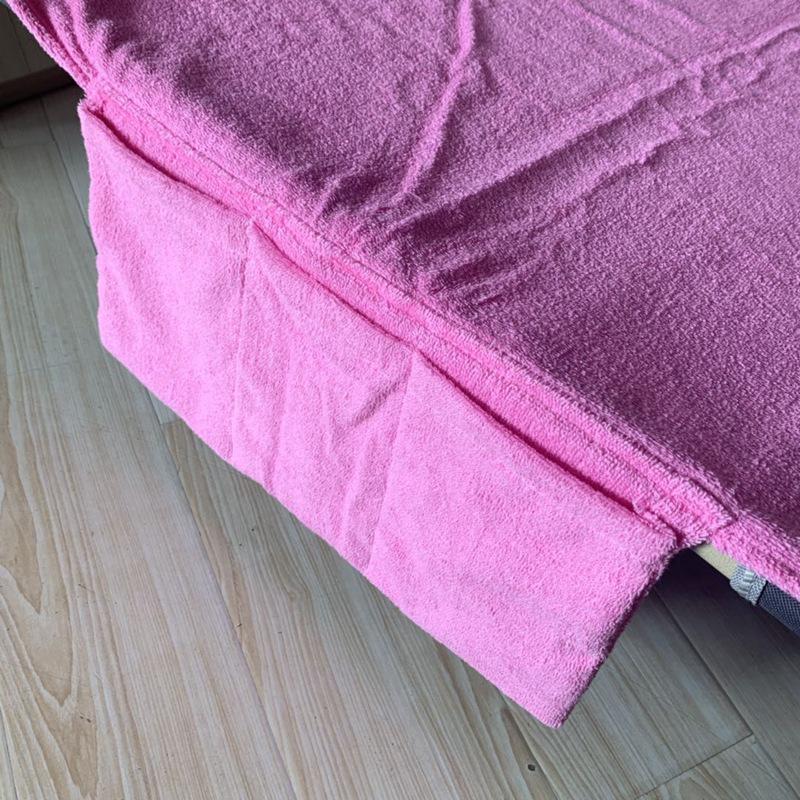 Biały bawełniany ręcznik plażowy na leżak - 320 GSM