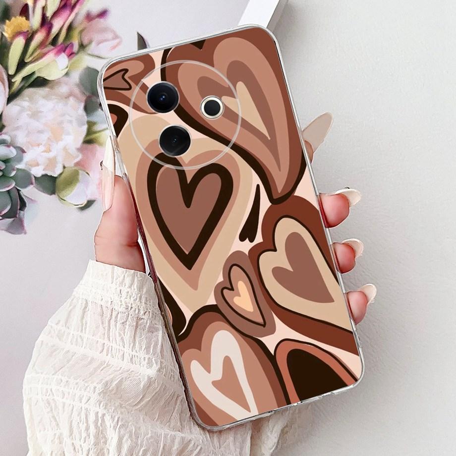 For Vivo Y39 5G Y300i 5G / Vivo V2436 V2444A Back Cover Girly Fashion Flower Butterfly Painting Case Soft Clear Silicone Funda