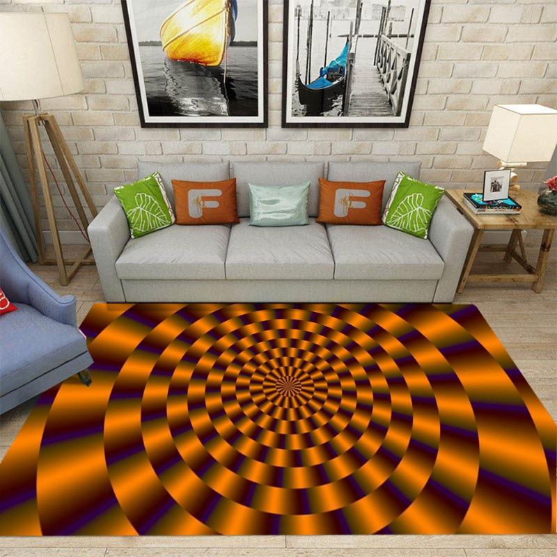3D Illusion Hole Carpet Future Technology Rug Bedroom Esports Room Chair Anti Slip Mat Home Decoration