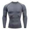 Heren Sneldrogende Fitness T-shirts Outdoor SPORT Hardlopen Klimmen Lange Mouwen Effen Kleur Shirt Tights Bodybuilding Tops Heren Onder Huid