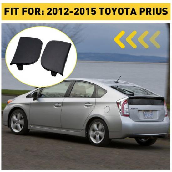 Подходит для 2 шт. 2012-2015 Боковой Prius Toyota Передний грунтованный Крюк бампера Крышка буксировочного крюка Черный