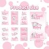 90 Pcs Baby Shower Candy Wrappers Elephant Mini Candy Bar Wrappers Chocolate Bar Label Stickers for Sprinkle Birthday Boy Girl Baby Shower Birthday