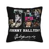 Rock Star J-Johnny Hallyday Pillowcases Morden Pillow Case For Chair Sofa Home Decor Graphic Pillow Cover