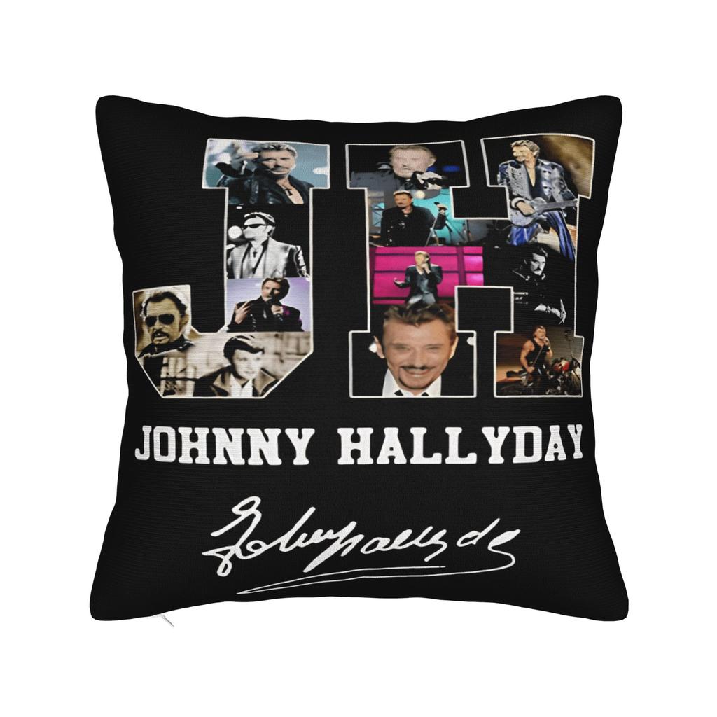 Rock Star J-Johnny Hallyday Pillowcases Morden Pillow Case For Chair Sofa Home Decor Graphic Pillow Cover