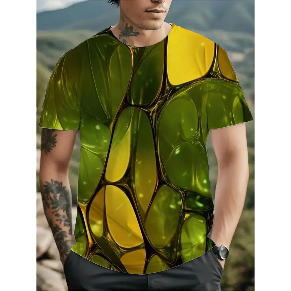 3d Printed Abstract Pattern Men T-Shirt Colorful Unisex Hip Hop T Shirt For Men Summer Casual Round Neck Short Sleeve