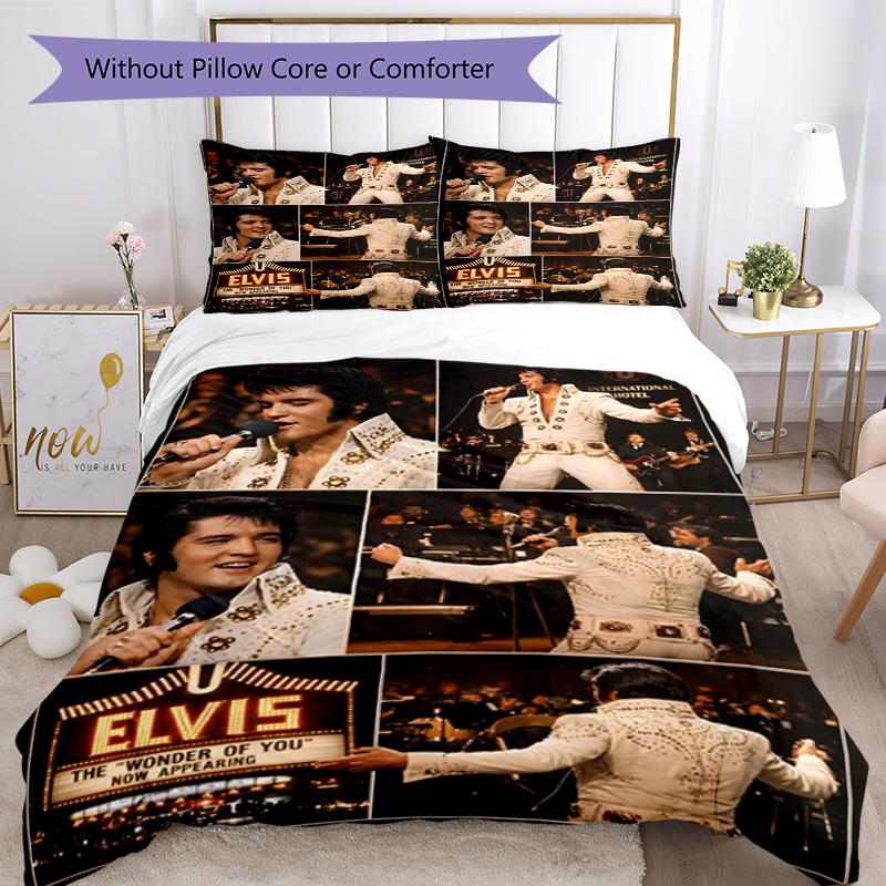 Elvis Presley Comforter Cover Set Suitable For Playroom Machine Washable Perfect Gift For Friends Family