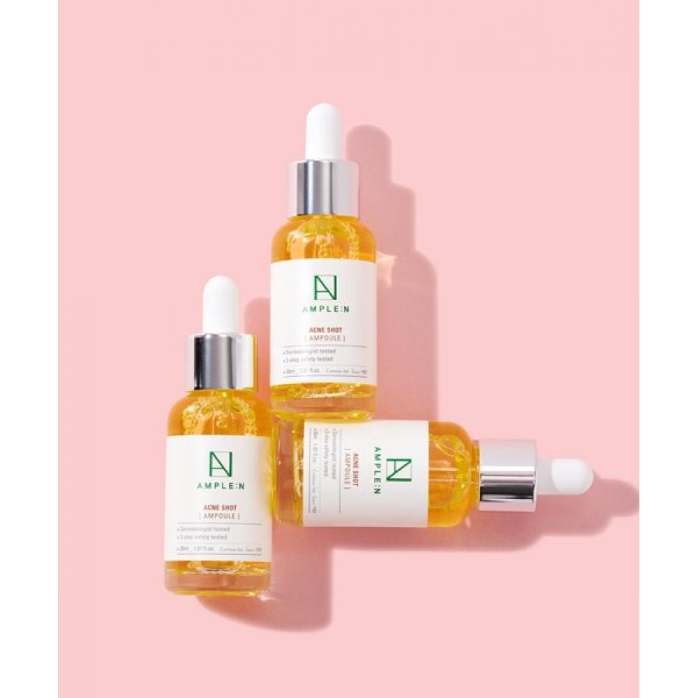 Amplen Acne Shot Ampoule 30ml + Acne Shot Cleansing Foam 150ml