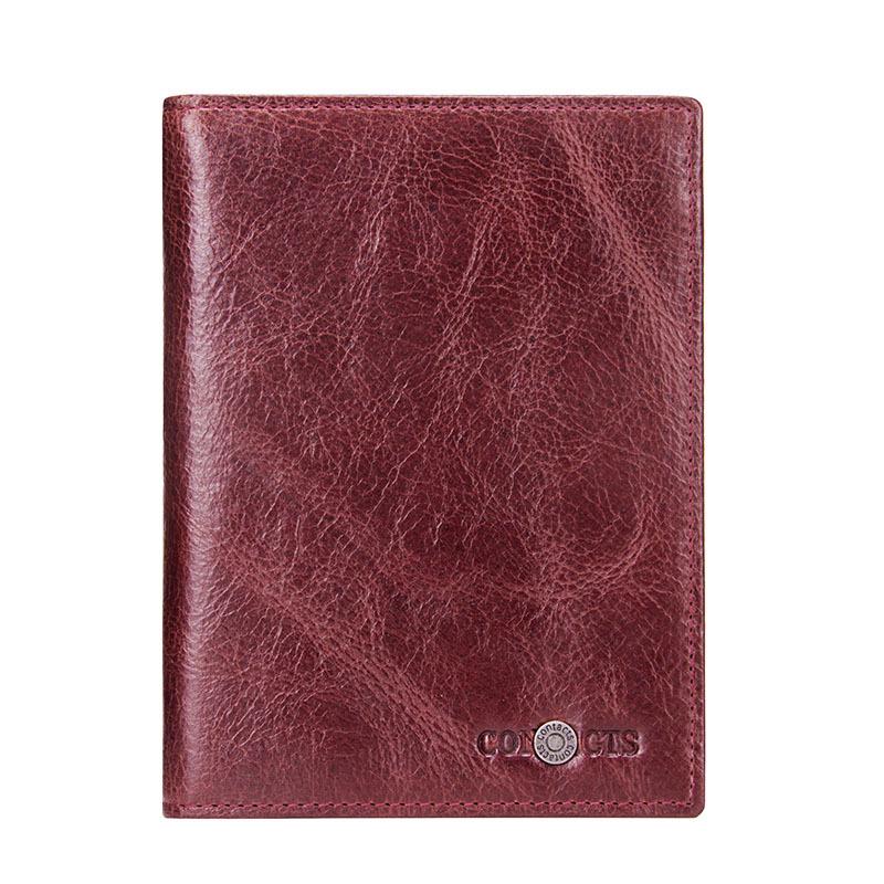 

Кошельки из коровьей кожи RFID Настоящий кошелек для карт из коровьей кожи Многокарточный кошелек для визиток Кошелек для мелочи красный