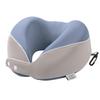 Cooling Memory Foam U-Shaped Travel Pillow with Ice Silk Cover for Airplane and Office Nap Neck Support.