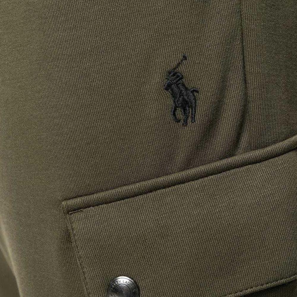 Polo Ralph Lauren Logo Embroidered Utility Pocket Drawstring Knit Sweatpants Men Sweatpants Military-Green 710730495-006