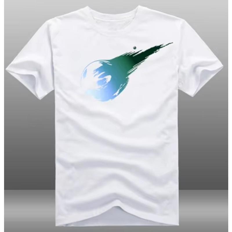 T-shirt Final Fantasy VII FF7 Grafica Retro RPG Uomo Unisex Lavaggio Vintage 100% Cotone Manica Corta Oversize Girocollo Y2K Streetwear Gaming