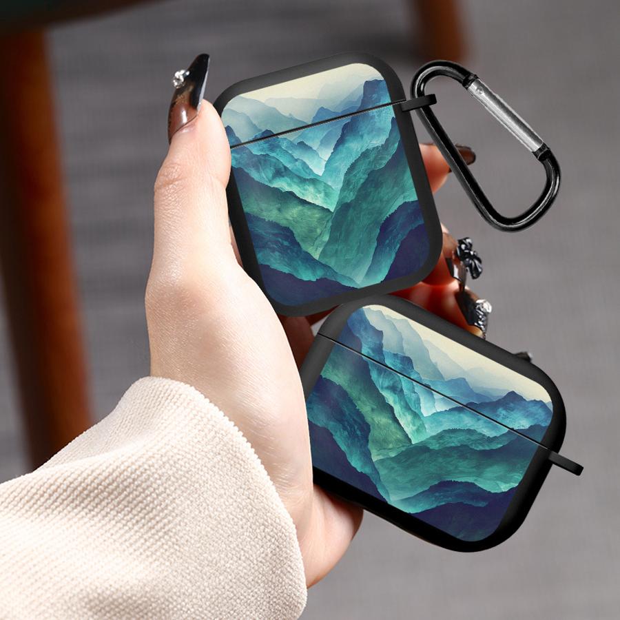 Case For Airpods 2 1 Pro2 Pro 3 Pro3 4 Earphone Cases Cover Liujin Mountain Sea