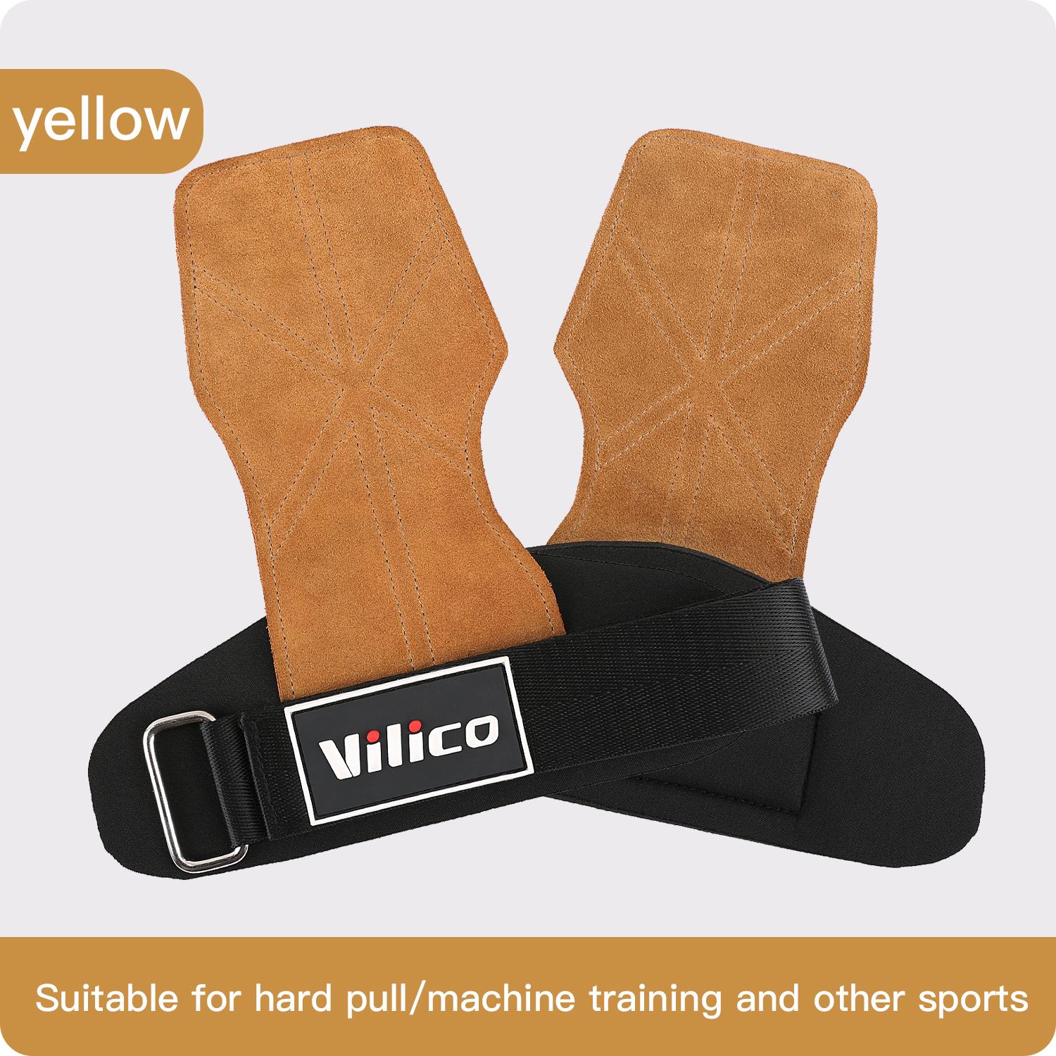 

1Pcs Cowhide Gym Gloves Anti Slip Weight Lifting Pull Up Deadlift Workout Fitness Palm Training Guards Durable