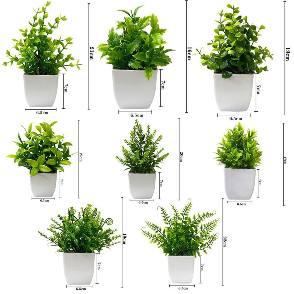 Maintenance Free Artificial Potted Plant with Flower Pot Evergreen Design Fake Green Plant Vivid Shape Decorative Fake Plant