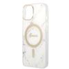 Guess GUBPP14MHMEACSH Case+ Charger Set iPhone 14 Plus / 15 Plus 6.7" white/white hard case Marble MagSafe