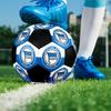 Hertha Bsc 9 Indoor Soccer Ball Colorful Machine Stitched PVC Size 5 Team Training Competition Ready Durable High-Bounce Cool Sports Gift