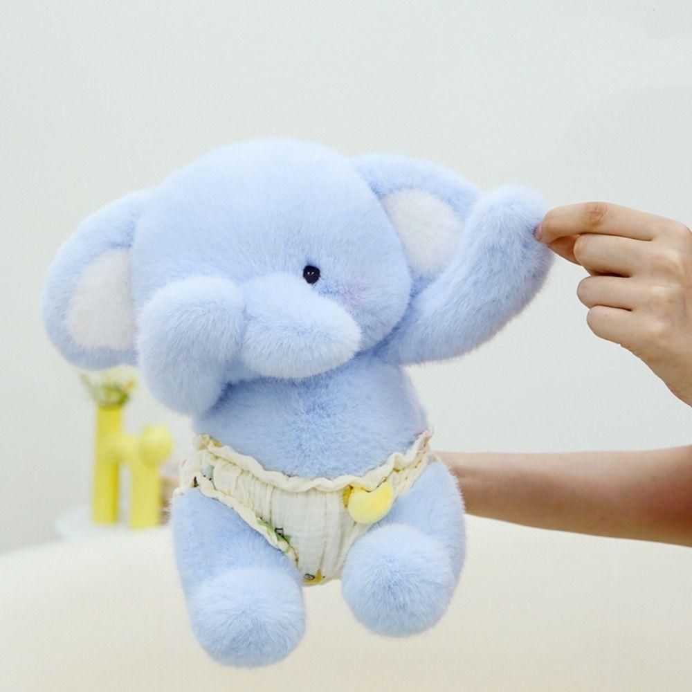 

PP Cotton Elephant Plush Toy Fluffy Huggable Animal Plush Toy Home Decor Style C