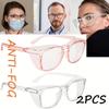 2pcs VOPHA Safety Glasses with Anti-fog and Anti-blue Light Features Oversized Clear Lenses Side Wing Protection Unisex.