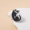 Cute Cartoon Black Kitten Cloud Alloy Brooch