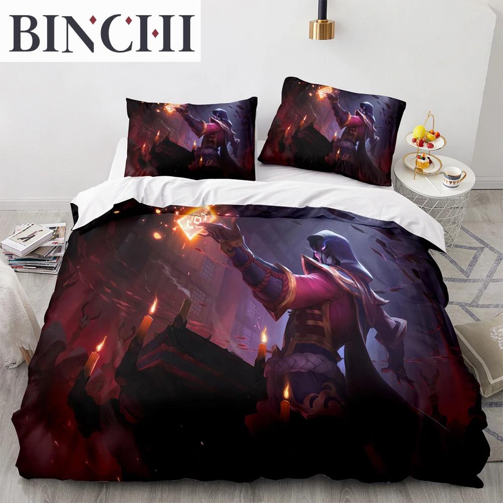 3D Print League Of Heroes Bedding Collection Single Twin Full Queen King Size Game Anime Bed Collection Aldult Boys Bedroom Duvet Cover Collections