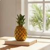 Resin Pineapple Faceted Sculpture Glossy Tabletop Ornament for Shelf, Desk, Bedside Table
