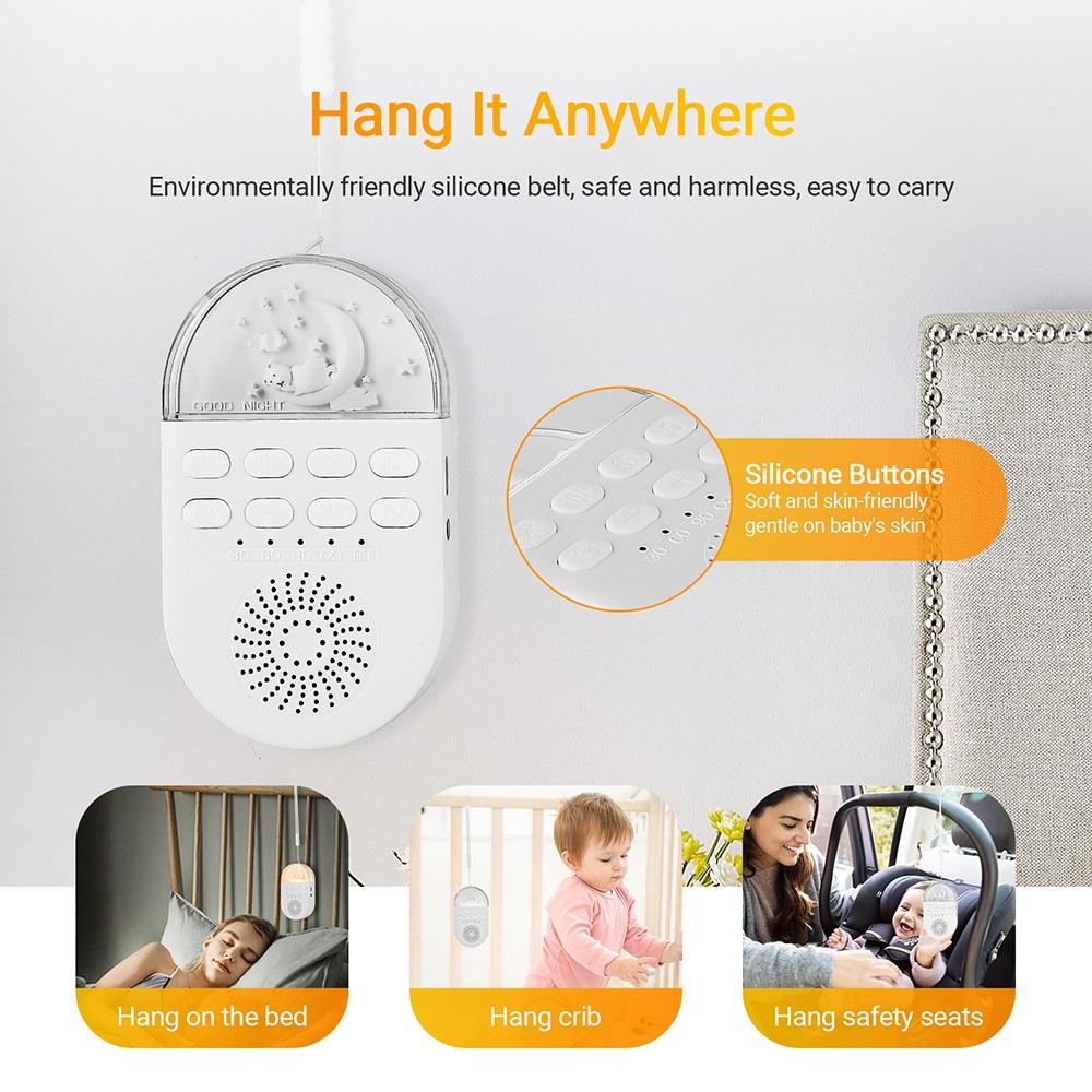 Portable White Noise Machine For Sleeping Baby Sleep Aid Noise Machine Kids Sleep Night Light 24 Natural Sounds Baby Sleeper