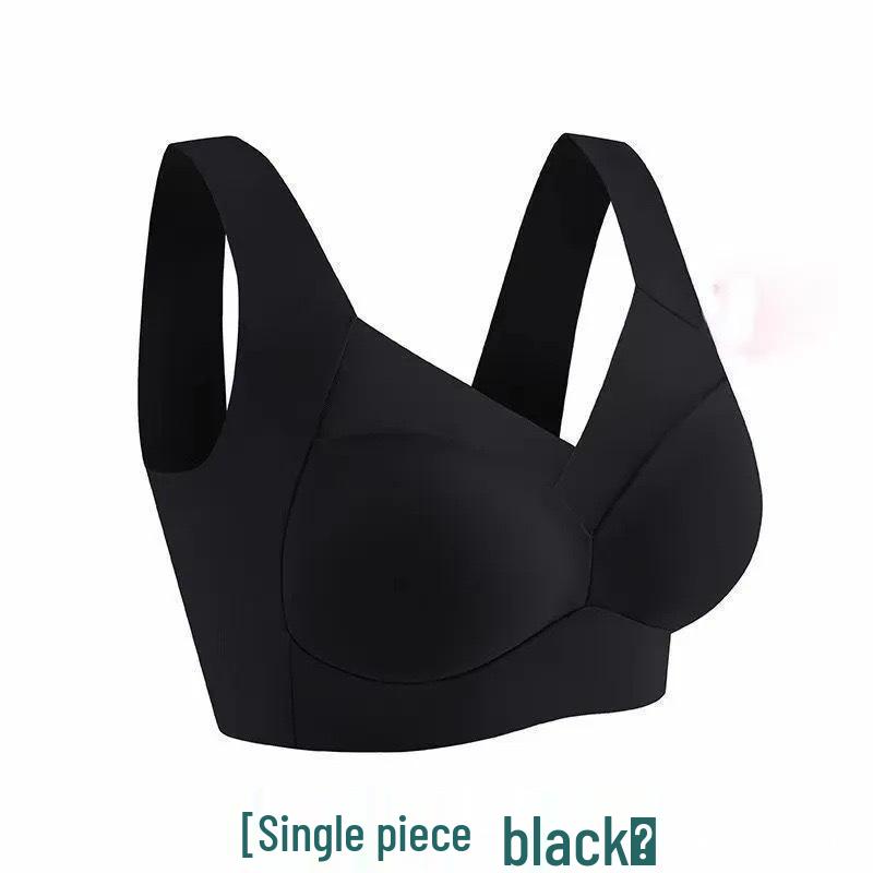 Ice Silk Plus Size Seamless Sports Bra - Anti-Sagging, Side Support, Sexy Bandeau