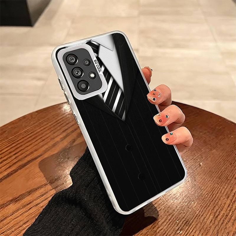 Man Suit Shirt Tie Cool Shockproof Phone Case for Samsung A17 A16 A15 A14 A37 A57 A36 A56 A26 A35 A55 A25 A34 A54 A24 A13 A23 A3