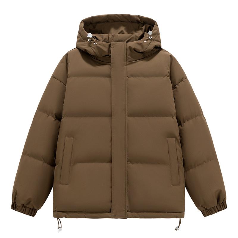 Giacca in Piumino e Cotone, da Uomo Inverno Nuovo Ampia e Calda Giacca da Coppia, Trendy Spessa con Cappuccio a Panino