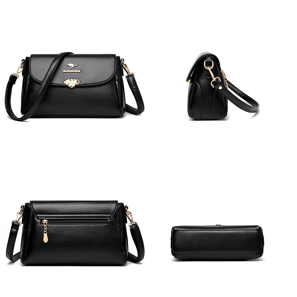 Women Bag Fashi Shoulder Bag Quality PU Leather Elegant Flap Retro Female Messenger Classic Multiple Pockets Crossbody Handbag