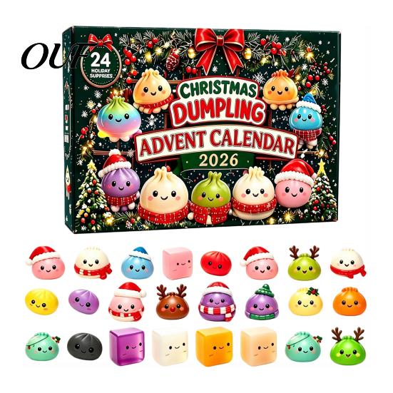 Christmas Advent Calendar Squeeze 2026, 24 Days Mini Dumpling Stocking Stuffer for Adults Figures Countdown Calendar, Stress Relief Sensory Toys Kids