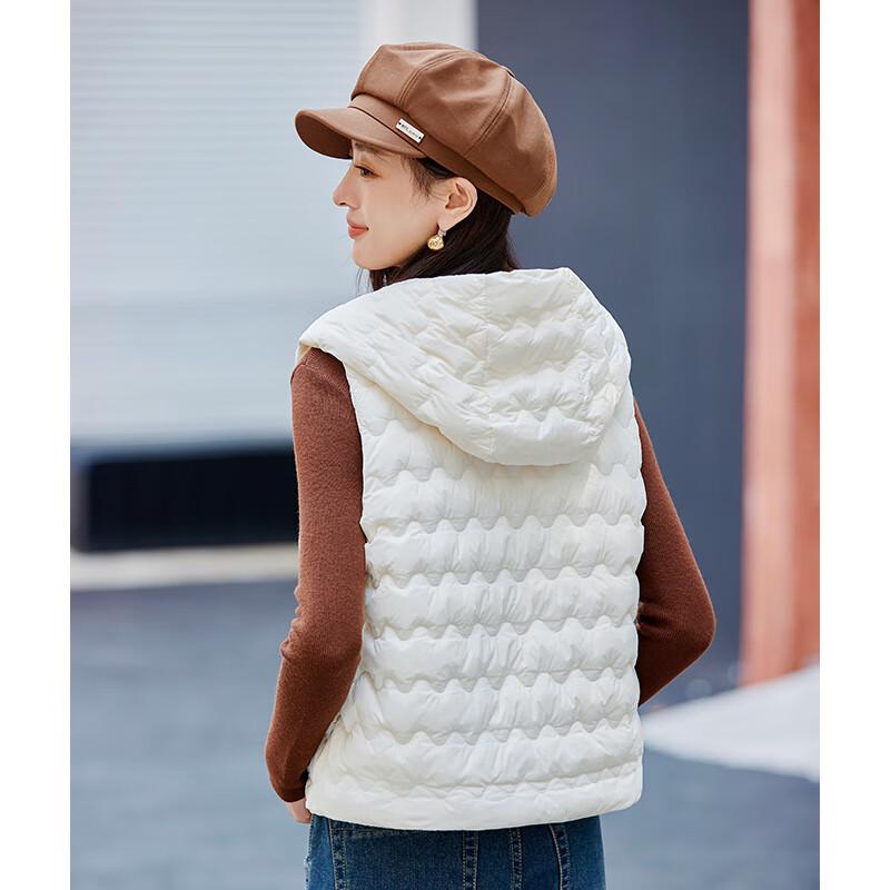 Damen Winter Kapuzen Weste mit Entendaunen