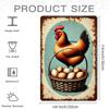 Vintage Farmhouse Chicken Egg Rustic Metal Tin Sign Wall Art Decor 8x12 Inch