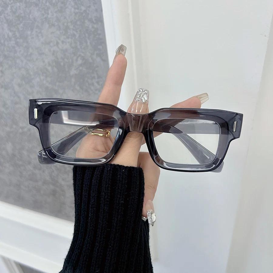 Fashion Vintage Rectangle Clear Lens Classic Eyeglasses Frame Male Elegant Glasses Men Women Transparent Lens