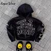 RogueWave Y2K Trendy American Letter Pattern Loose Casual Hooded Zipper Retro Hoodie Fashionable Jacket