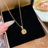 Japanese Korean Minimalist Sugar Cube Pendant Necklace - Women's High-End Fashion Clavicle Chain, Little Red Book Style